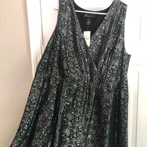 Lane Bryant silver and black dress